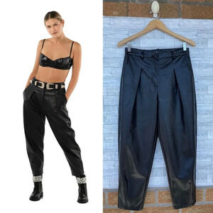 Seta Apparel Women's Leather Baggy Pants small